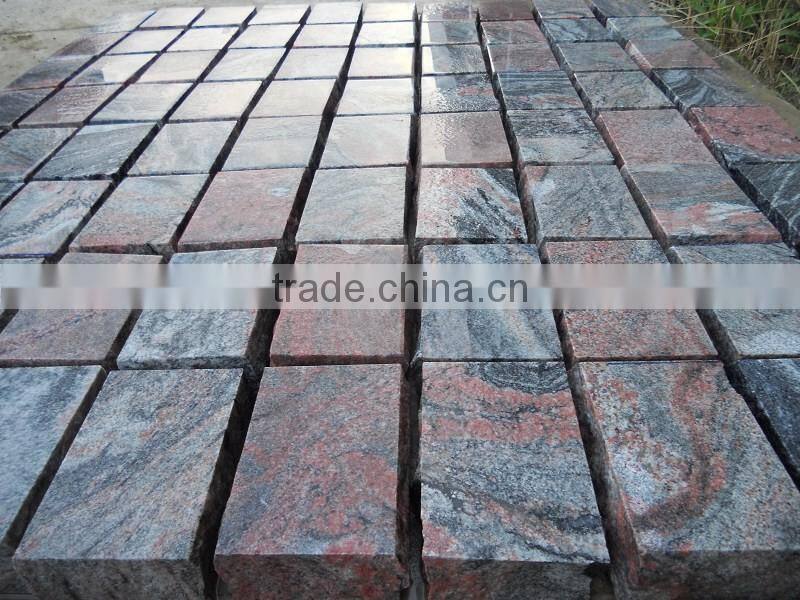 Cheap Multicolor red granite paving stone for wholesale