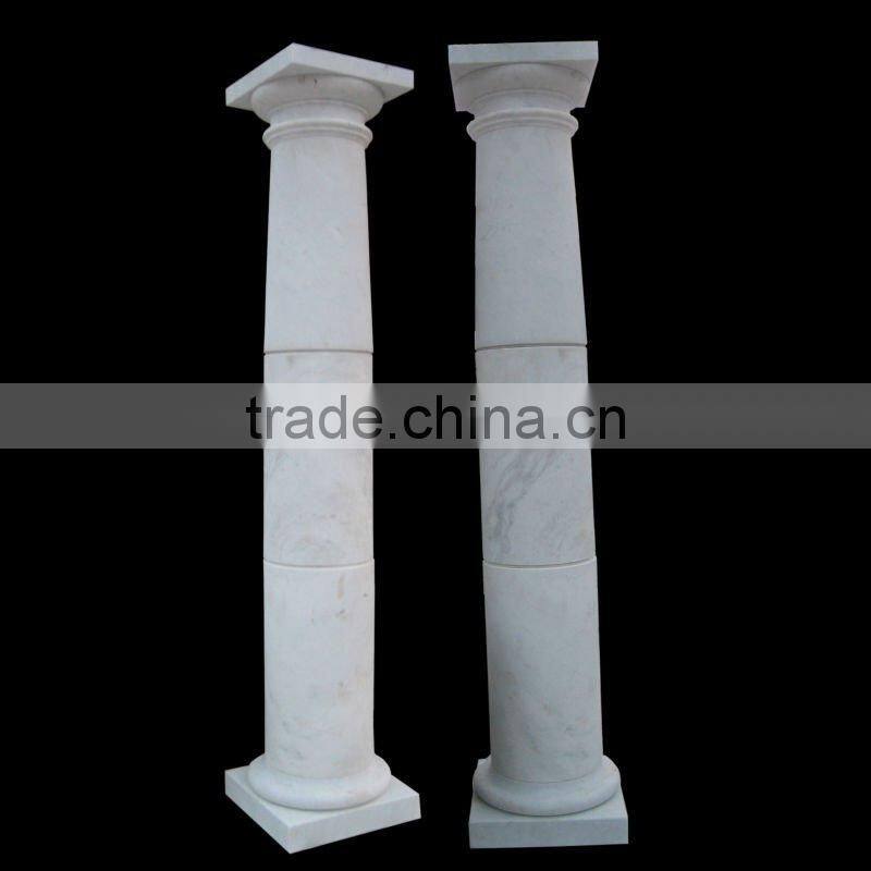 White Marble Wedding Decoration Pillar Design