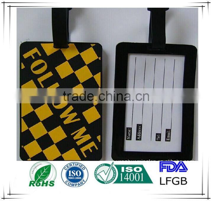 Top quality nice silicone bag tags silicon tag