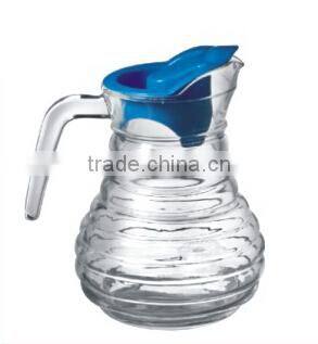 1.5L glass water jug with lid