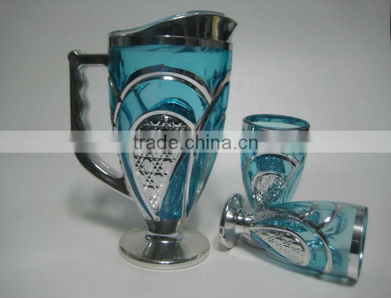 7pcs of gold plated glassware sets