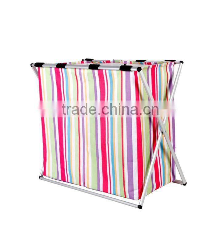Household Essentials single Rolling Laundry Hamper with 600D Oxford cloth+aluminium rack