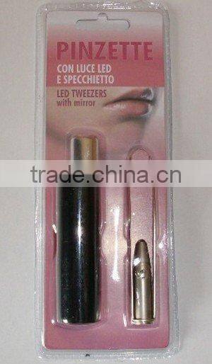 led eyebrow tweezer light