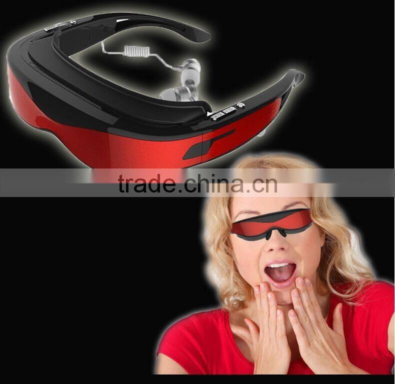 Newest 3D video glasses super hd 1080P VR glasses HD 3d plug card video player