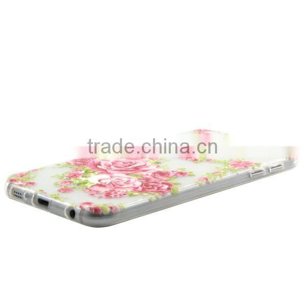 Soft TPU Back Cover for Samsung S6, IMD Printing Transparent Phone Case For Galaxy S6