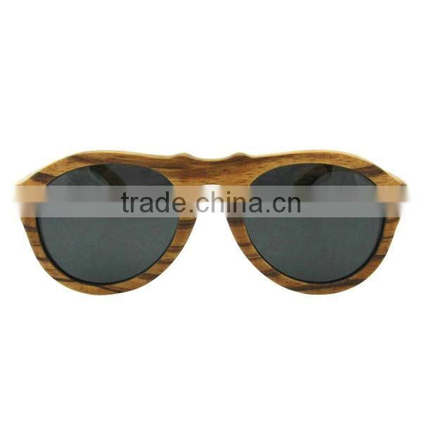 Zebra wood colored lenses fashion driving sunglasses