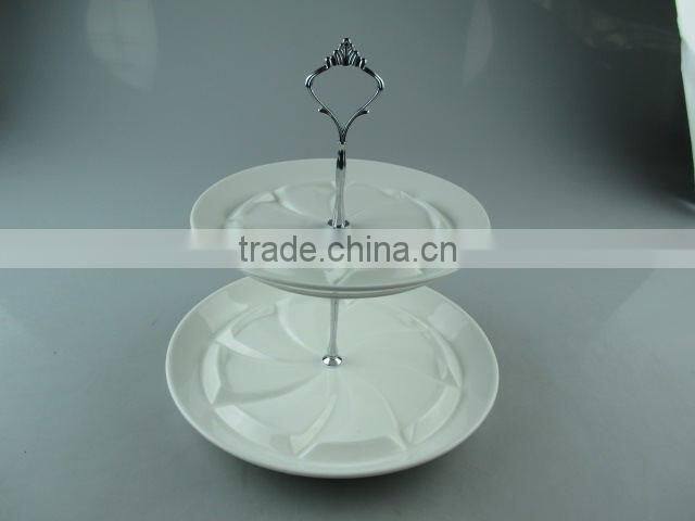 Stocklot ceramic cake stand/candy stand for weeding/party/daily use in cheap price