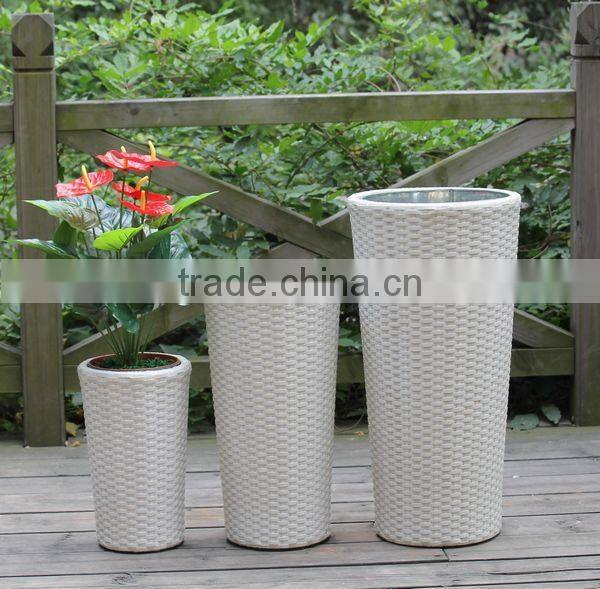 FO-9403 Garden Tapered Round Rattan Flower Pot