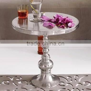 silver plated drum shape tables for sale