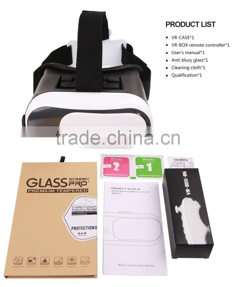 ZOOM FUNCTION VR case 3plus 3D glasses VR box with headstrap vr glasses for mobile phone