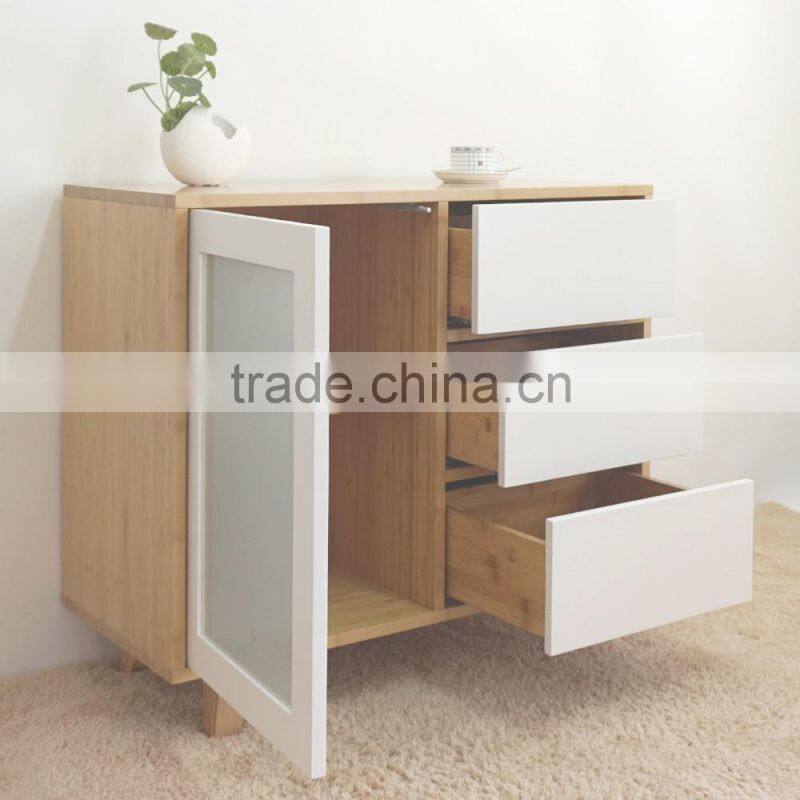 Bamboo material simple design modern kitchen cabinet