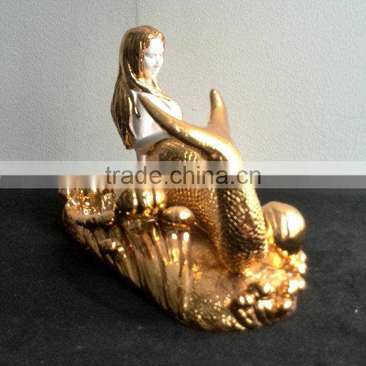 Polyresin beautiful girl figure decoration
