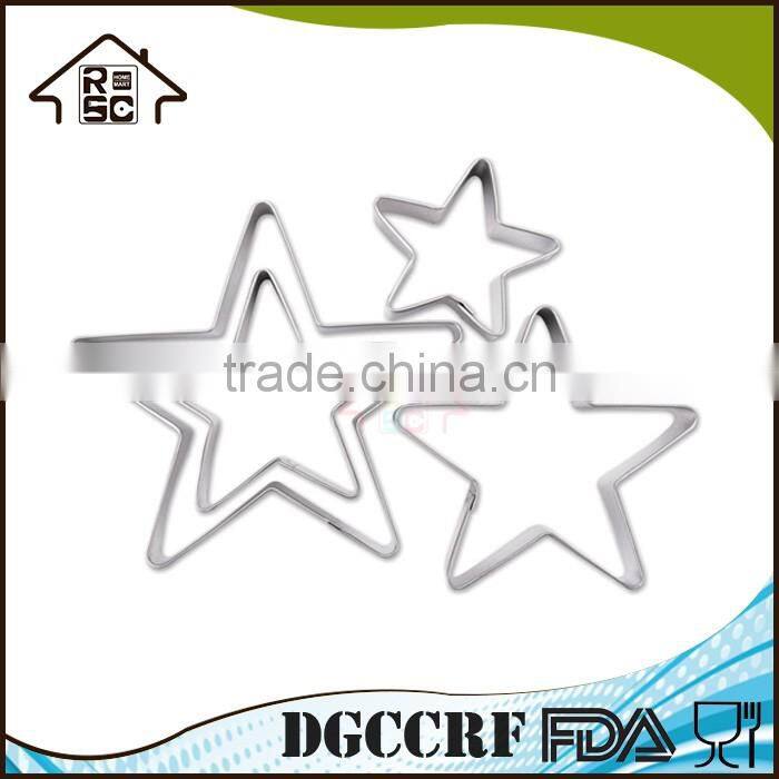 NBRSC 4PCS Baking Metal Star Shape Fruit Biscuit Pastry Cookie Cutter set