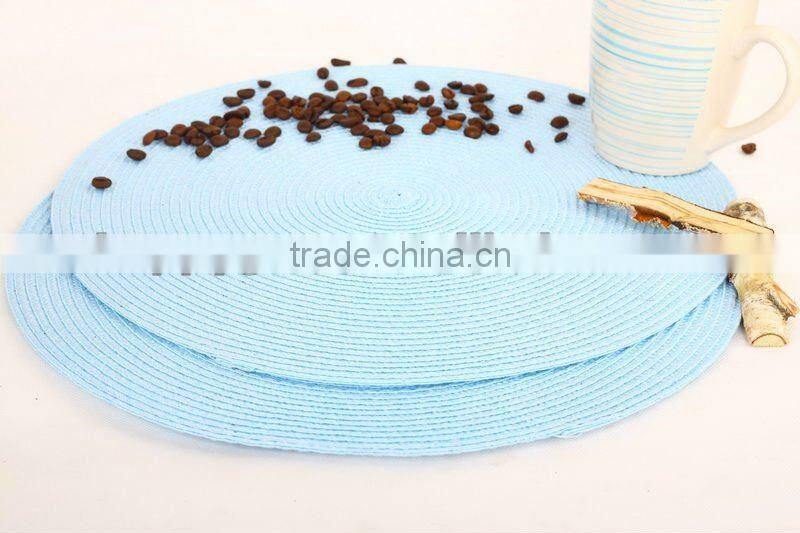 Round PP tablemats/round placemat, bright blue color