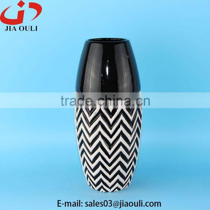 2016 popular home decor color wash ceramic tall vase