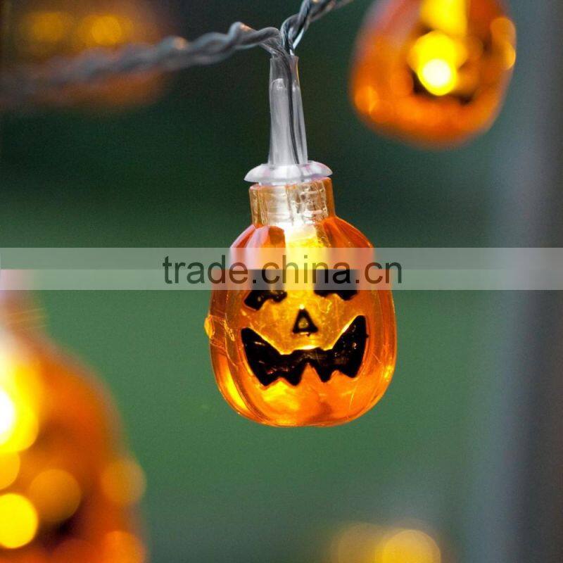 10 Halloween Pumpkin Battery Operated LED Fairy Lights