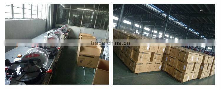 electric compound mitre saw with sliding rod