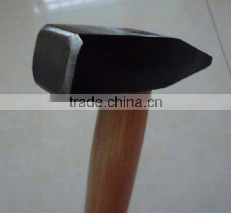 Cast Iron material German Type Machinist Hammer with wooden handle