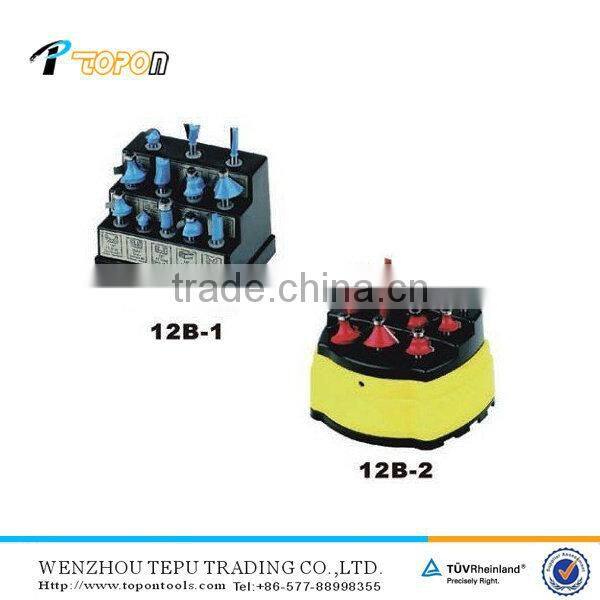 carbon steel body and carbide tip woodworking bits set