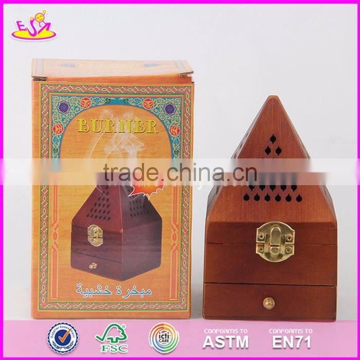 2017 New design flat roof wooden incense burner for sale W02A259