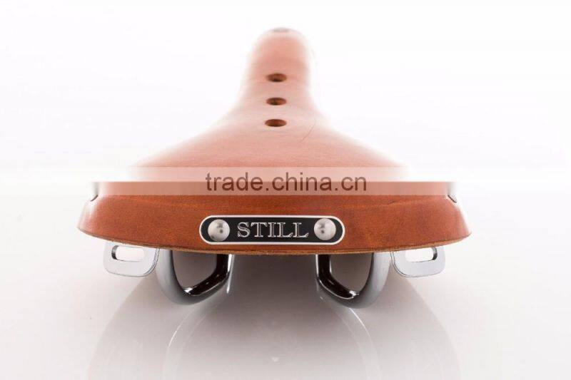 Still Promenade Saddle Vintage Classic Hand Made Leather Bicycle Saddle -Honey