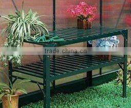 4x6ft garden aluminum greenhouse against wall