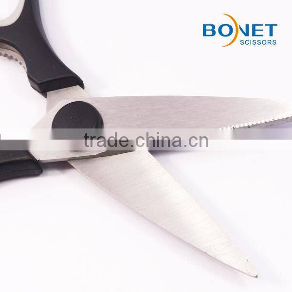 S52002P LFGB certificated 8-1/4" magnetic kitchen scissors with double injection handle