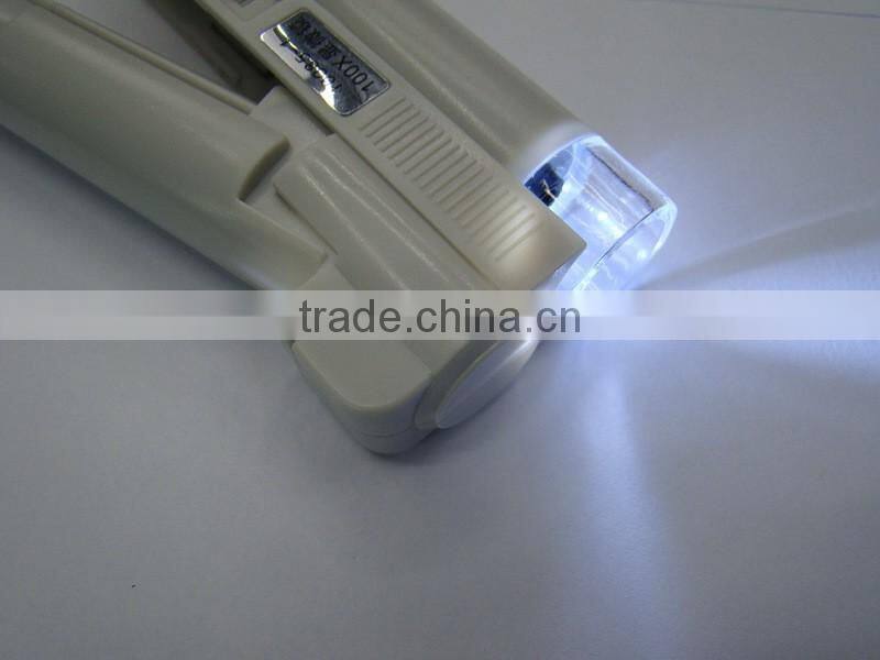 new 40x 80x 100x Pocket Microscope with LED Light Source and Reading Illuminant Magnifier