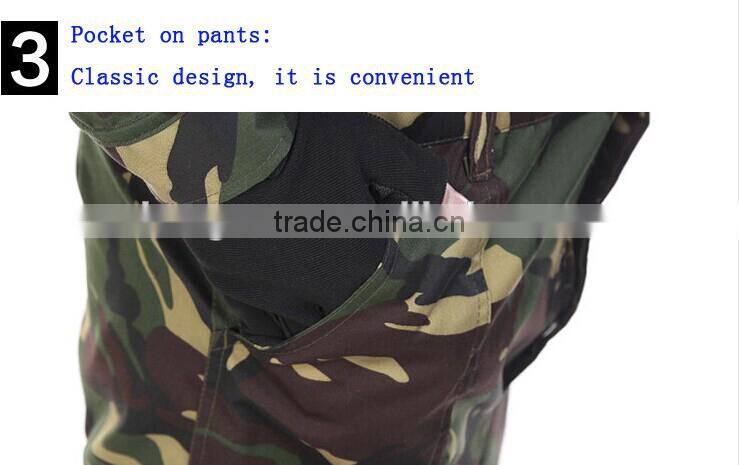 High quality camouflage training uniform, army combat uniform