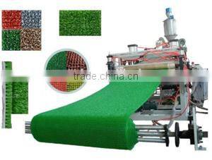 different color plastic grass mat in roll