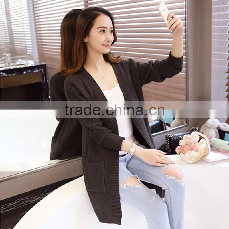 2016 latest sweater designs knitted sweater ladies cardigan