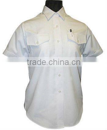 Man air line Pilot Uniform Shirt White Pilot Shirt Short Sleeve Pilot Shirts