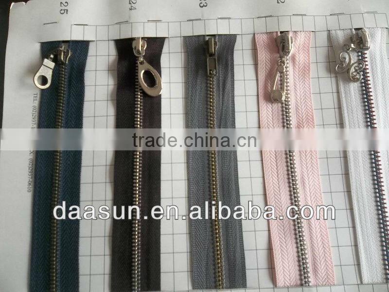 nylon zipper with head to head sliders