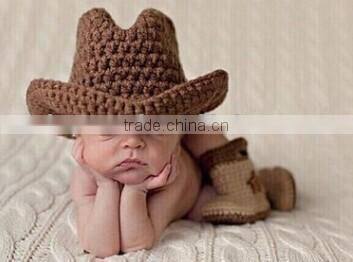 OEM Manufacturer Cute Baby Infant Newborn Handmade Crochet Beanie Hat Clothes Baby Photograph Props