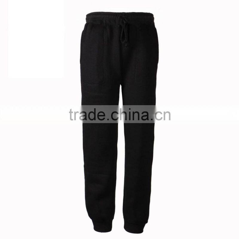 warm and comfortable soft feeling men fleece pants with drawstrings
