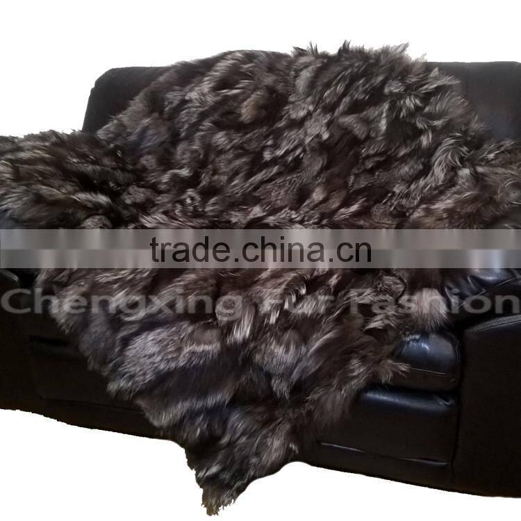 CX-D-116A Genuine Fox Fur Rug Carpet