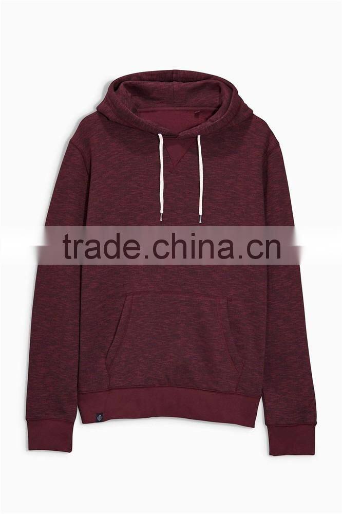 Mens plain slim fit overhead pullover hoodie