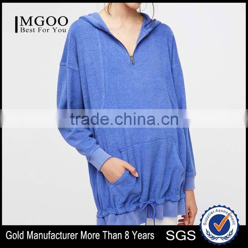 Fashion Front pocket oversized hoodies long sleeves with ribbed band custom hoodies