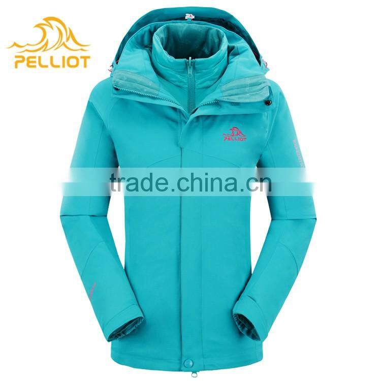 2017 new custom cheap casual 3 in 1 waterproof and windproof outdoor jacket with inner down padding jacket