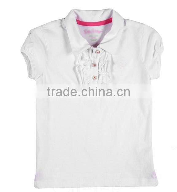 Custom 100% Cotton Children Little Girl/Kids Polo Shirt Wholesale