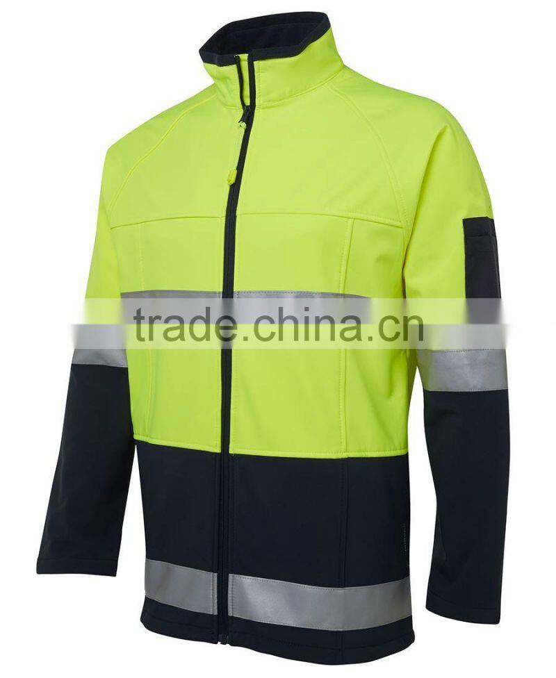 fashion contrasting color winterproof winter men softshell jacket