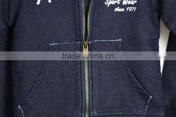 high quality wholesale boys light blue spring jeans hoody