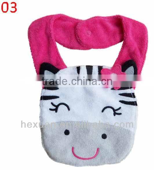 61 New designs stocked or OEM, Cotton Lovely Cartoon Animal Baby Bibs