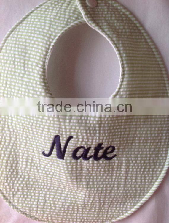 New arrival Baby shower gift Seersucker bib