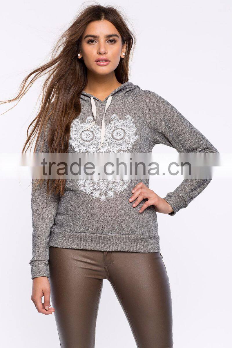 New arrival long sleeve print superme hoodie for women sweatshirt
