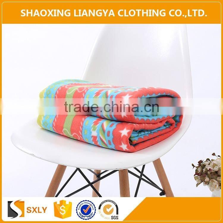 2017 christmas pattern printed plush covering fleece throw