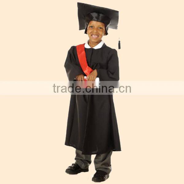 black graduation gown child, children graduation gown, kindergarten graduation gown
