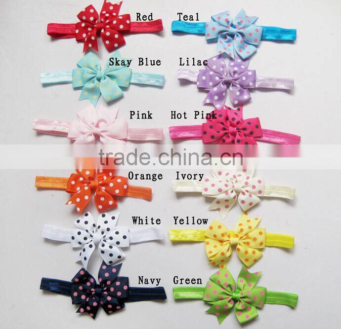 dot printed baby headband, fancy baby headbands