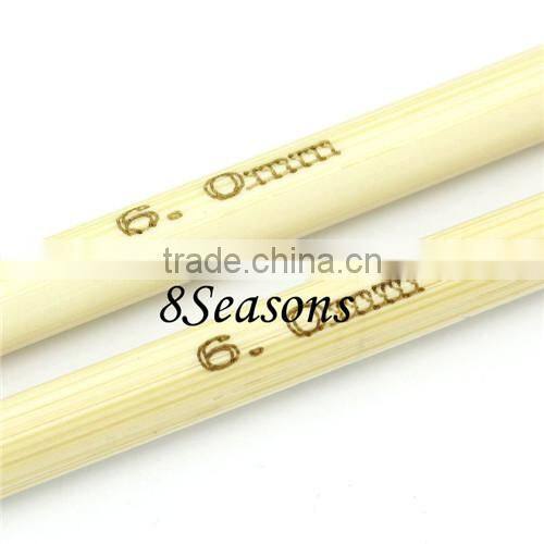 Custom Available Afghan Tunisian Double Ended Natural Bamboo Crochet Hooks Needles