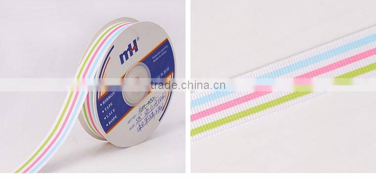 Wholesale 5/8" 100% Polyester Striped Grosgrain Ribbon
